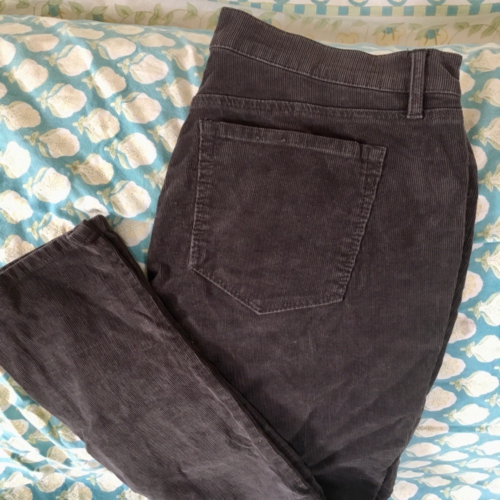 LOFT Modern Skinny Corduroy in Charcoal Grey